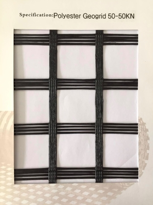 Stabilisation au sol noire Mesh Fiberglass Geogrid pour le trottoir de ciment