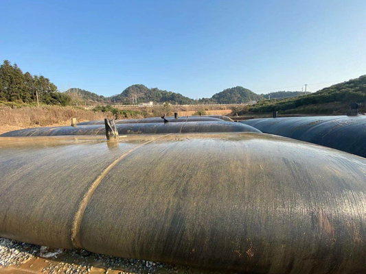 Déshydratation des sacs géotextiles pour le traitement des eaux usées d'huile de palme