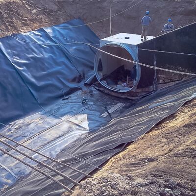 Revêtement de géomembrane HDPE sans danger pour les poissons pour réservoirs d'irrigation agricole d'étang