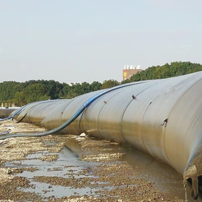 Tubes de asséchage de géotextile remplis de sable pour la défense contre l'érosion des plages côtières et la protection du littoral