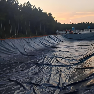 Revêtement géomembrane HDPE noir pour étangs à crevettes et à poissons d'eau salée