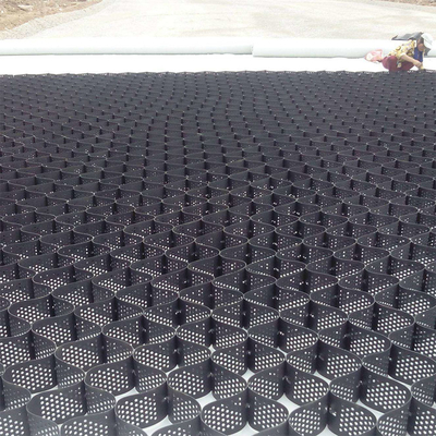 La stabilisation verte noire de gravier de Geocell de HDPE a perforé